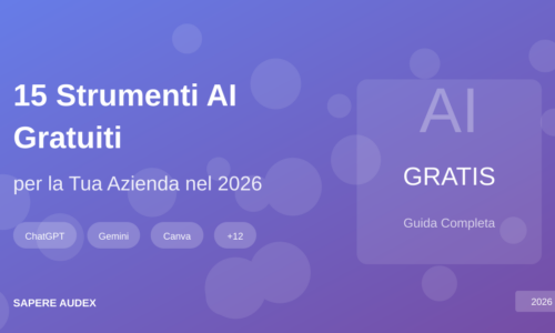 15 Strumenti AI Gratuiti per la Tua Azienda nel 2026