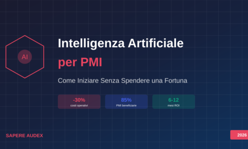 Intelligenza Artificiale per PMI: Come Iniziare Senza Spendere una Fortuna