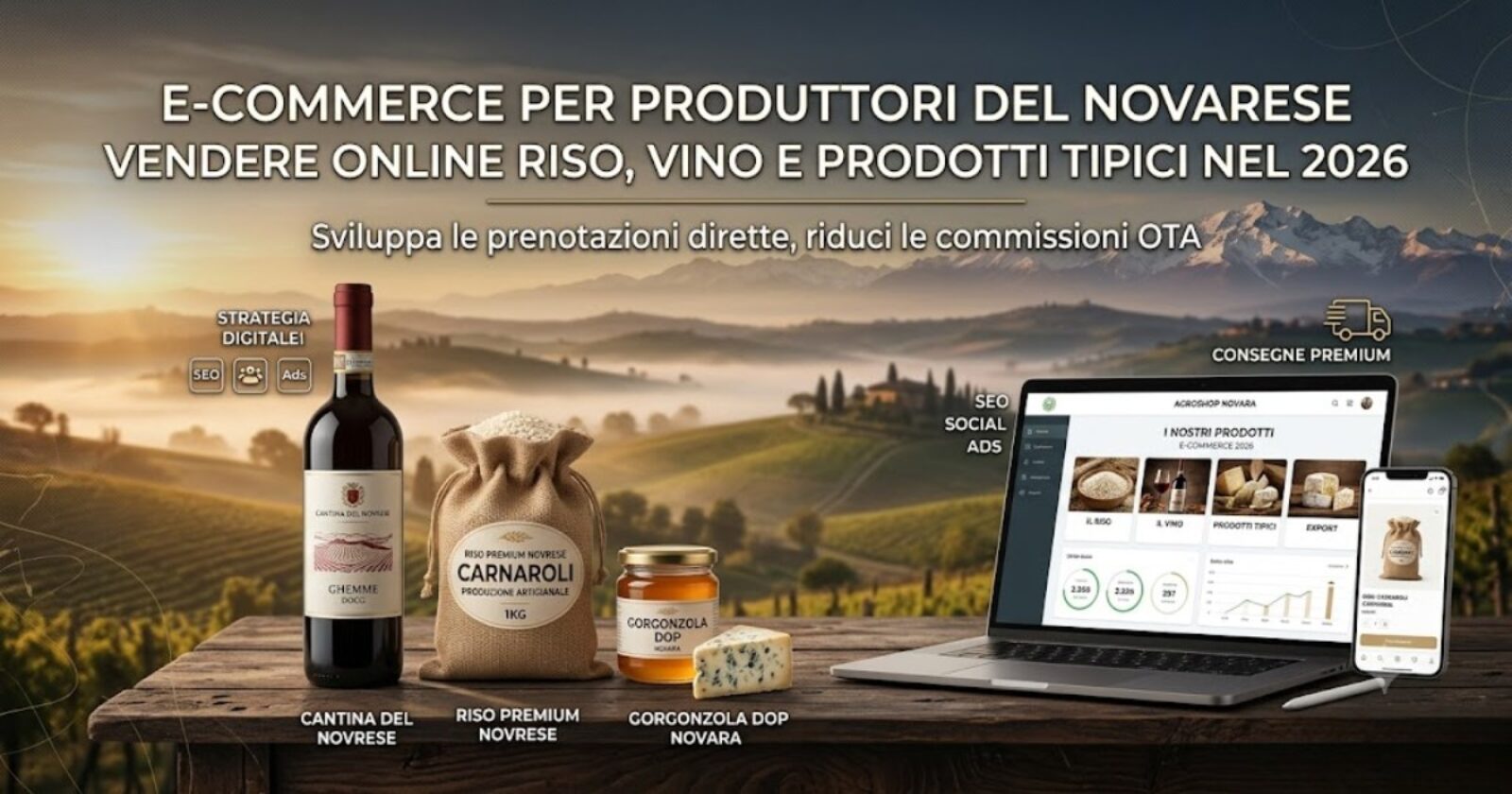 E-commerce Produttori Novaresi Vendere Riso e Vino Online