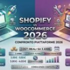 Shopify vs WooCommerce nel 2026: Confronto Completo per Scegliere la Piattaforma Giusta